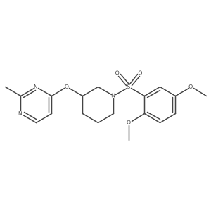4-((1-((2,5-Dimethoxyphenyl)sulfonyl)piperidin-3-yl)oxy)-2-methylpyrimidine Structure