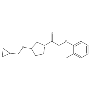 1-(3-(Cyclopropylmethoxy)pyrrolidin-1-yl)-2-(o-tolyloxy)ethanone结构式