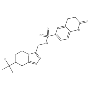 2-oxo-N-((7-(trifluoromethyl)-5,6,7,8-tetrahydro-[1,2,4]triazolo[4,3-a]pyridin-3-yl)methyl)-1,2,3,4-tetrahydroquinoline-6-sulfonamide Structure