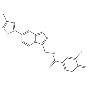 5-chloro-6-hydroxy-N-((7-(3-methyl-1,2,4-oxadiazol-5-yl)-[1,2,4]triazolo[4,3-a]pyridin-3-yl)methyl)nicotinamide Structure