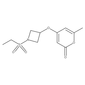4-((1-(ethylsulfonyl)azetidin-3-yl)oxy)-6-methyl-2H-pyran-2-one结构式