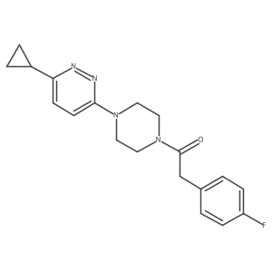 1-(4-(6-Cyclopropylpyridazin-3-yl)piperazin-1-yl)-2-(4-fluorophenyl)ethanone Structure