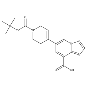 6-{1-[(Tert-butoxy)carbonyl]-1,2,3,6-tetrahydropyridin-4-yl}-[1,2,4]triazolo[1,5-a]pyridine-8-carboxylic acid结构式