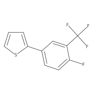 2-[4-Fluoro-3-(trifluoromethyl)phenyl]thiophene Structure