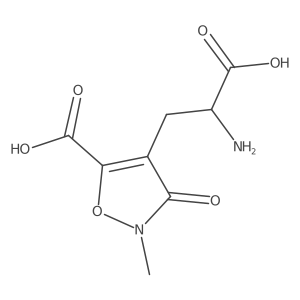 Alpha-amino-5-carboxy-2,3-dihydro-2-methyl-3-oxo-4-isoxazolepropanoic acid结构式