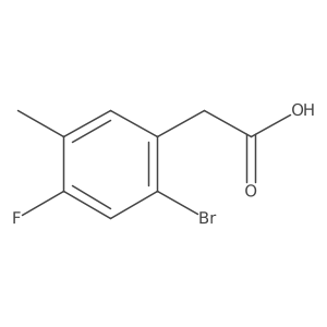 2-(2-Bromo-4-fluoro-5-methylphenyl)acetic acid结构式