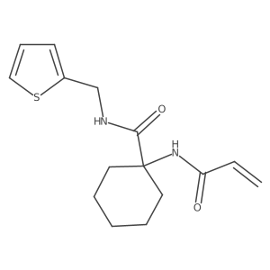 1-(prop-2-enamido)-N-[(thiophen-2-yl)methyl]cyclohexane-1-carboxamide Structure