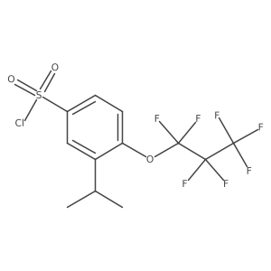 4-(1,1,2,2,3,3,3-Heptafluoropropoxy)-3-propan-2-ylbenzenesulfonyl chloride结构式
