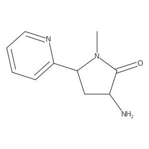3-Amino-1-methyl-5-(pyridin-2-yl)pyrrolidin-2-one结构式