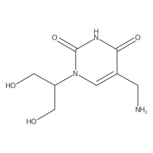 5-(aminomethyl)-1-(1,3-dihydroxypropan-2-yl)pyrimidine-2,4(1H,3H)-dione结构式