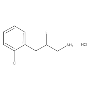 3-(2-Chlorophenyl)-2-fluoropropan-1-amine hydrochloride结构式