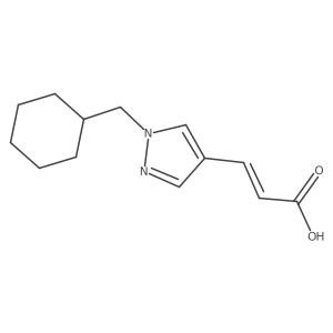 (2E)-3-[1-(cyclohexylmethyl)-1H-pyrazol-4-yl]prop-2-enoic acid Structure