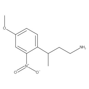 3-(4-Methoxy-2-nitrophenyl)butan-1-amine结构式