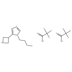 3-Azetidin-3-yl-4-(2-methoxyethyl)-4H-1,2,4-triazole bis(trifluoroacetate) Structure