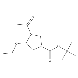 Tert-butyl 3-acetyl-4-ethoxypyrrolidine-1-carboxylate Structure