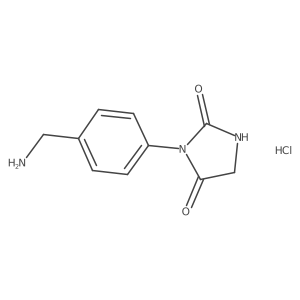 3-[4-(Aminomethyl)phenyl]imidazolidine-2,4-dione hydrochloride结构式