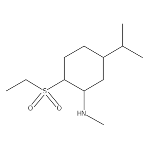 2-(ethanesulfonyl)-N-methyl-5-(propan-2-yl)cyclohexan-1-amine结构式