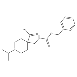 4-({[(Benzyloxy)carbonyl]amino}methyl)-1-(propan-2-yl)piperidine-4-carboxylic acid结构式