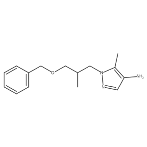 1-[3-(benzyloxy)-2-methylpropyl]-5-methyl-1H-pyrazol-4-amine Structure