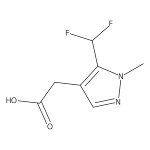 2-[5-(Difluoromethyl)-1-methylpyrazol-4-yl]acetic acid Structure