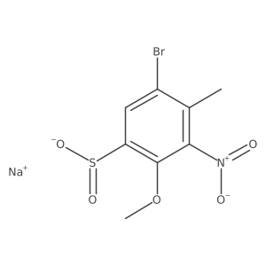 Sodium 5-bromo-2-methoxy-4-methyl-3-nitrobenzene-1-sulfinate结构式