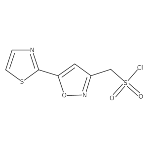 [5-(1,3-Thiazol-2-yl)-1,2-oxazol-3-yl]methanesulfonyl chloride Structure