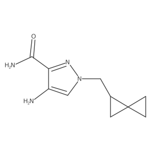 4-amino-1-({spiro[2.2]pentan-1-yl}methyl)-1H-pyrazole-3-carboxamide Structure