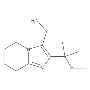 [2-(2-methoxypropan-2-yl)-5H,6H,7H,8H-imidazo[1,2-a]pyridin-3-yl]methanamine结构式