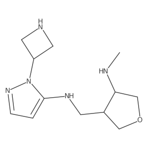 1-(azetidin-3-yl)-N-{[4-(methylamino)oxolan-3-yl]methyl}-1H-pyrazol-5-amine Structure