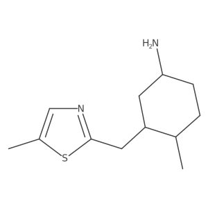 4-Methyl-3-[(5-methyl-1,3-thiazol-2-yl)methyl]cyclohexan-1-amine结构式