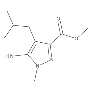methyl 5-amino-1-methyl-4-(2-methylpropyl)-1H-pyrazole-3-carboxylate结构式