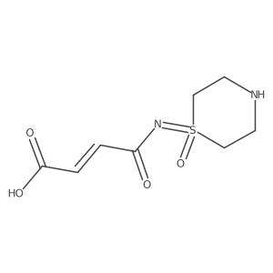 (2Z)-3-[(1-oxo-1lambda6-thiomorpholin-1-ylidene)carbamoyl]prop-2-enoic acid结构式