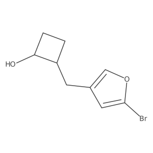 2-[(5-Bromofuran-3-yl)methyl]cyclobutan-1-ol Structure