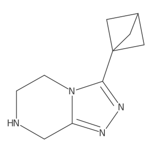 3-(Bicyclo[1.1.1]pentan-1-yl)-5,6,7,8-tetrahydro-[1,2,4]triazolo[4,3-a]pyrazine结构式