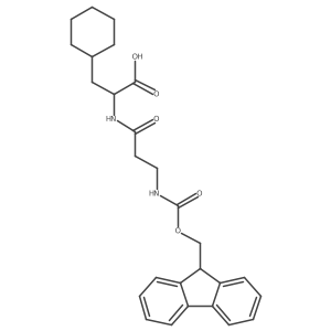 (2R)-3-cyclohexyl-2-[3-({[(9H-fluoren-9-yl)methoxy]carbonyl}amino)propanamido]propanoic acid结构式