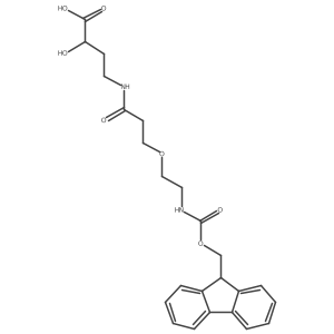 (2S)-4-{3-[2-({[(9H-fluoren-9-yl)methoxy]carbonyl}amino)ethoxy]propanamido}-2-hydroxybutanoic acid Structure