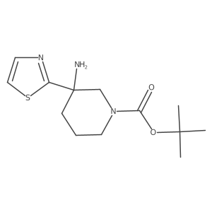 Tert-butyl 3-amino-3-(1,3-thiazol-2-yl)piperidine-1-carboxylate Structure