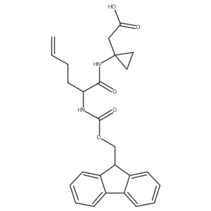 2-{1-[2-({[(9H-fluoren-9-yl)methoxy]carbonyl}amino)hex-5-enamido]cyclopropyl}acetic acid Structure