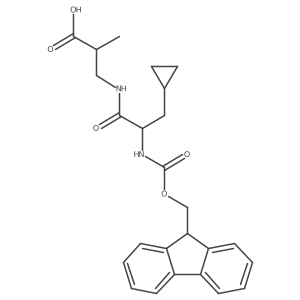 3-[3-cyclopropyl-2-({[(9H-fluoren-9-yl)methoxy]carbonyl}amino)propanamido]-2-methylpropanoic acid Structure