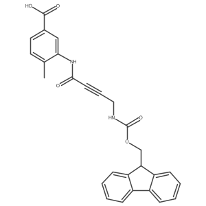 3-[4-({[(9H-fluoren-9-yl)methoxy]carbonyl}amino)but-2-ynamido]-4-methylbenzoic acid结构式