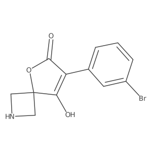 7-(3-Bromophenyl)-8-hydroxy-5-oxa-2-azaspiro[3.4]oct-7-en-6-one结构式