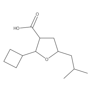 2-Cyclobutyl-5-(2-methylpropyl)oxolane-3-carboxylic acid结构式
