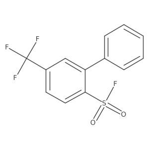 2-Phenyl-4-(trifluoromethyl)benzene-1-sulfonyl fluoride结构式