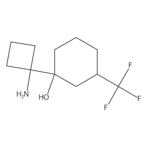 1-(1-Aminocyclobutyl)-3-(trifluoromethyl)cyclohexan-1-ol结构式