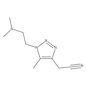 2-{1-[2-(dimethylamino)ethyl]-5-methyl-1H-1,2,3-triazol-4-yl}acetonitrile Structure