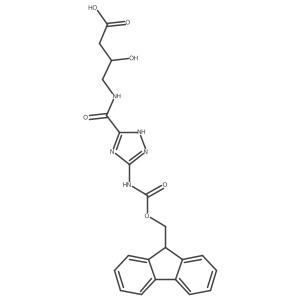 4-{[5-({[(9H-fluoren-9-yl)methoxy]carbonyl}amino)-1H-1,2,4-triazol-3-yl]formamido}-3-hydroxybutanoic acid Structure