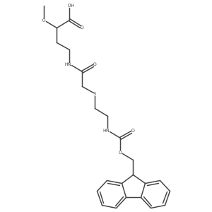 4-(2-{[2-({[(9H-fluoren-9-yl)methoxy]carbonyl}amino)ethyl]sulfanyl}acetamido)-2-methoxybutanoic acid Structure