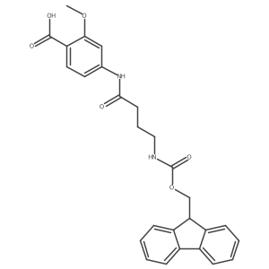 4-[4-({[(9H-fluoren-9-yl)methoxy]carbonyl}amino)butanamido]-2-methoxybenzoic acid Structure