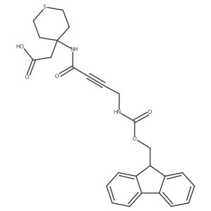 2-{4-[4-({[(9H-fluoren-9-yl)methoxy]carbonyl}amino)but-2-ynamido]thian-4-yl}acetic acid Structure