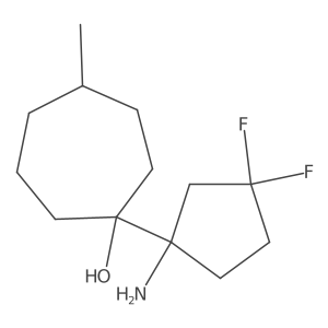 1-(1-Amino-3,3-difluorocyclopentyl)-4-methylcycloheptan-1-ol结构式